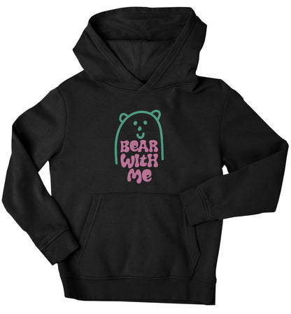 Bear With Me Kit children's black hoodie 12-13 Years