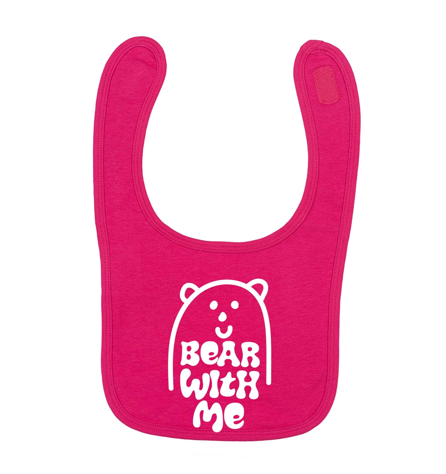 Bear With Me Kit dark pink baby bib