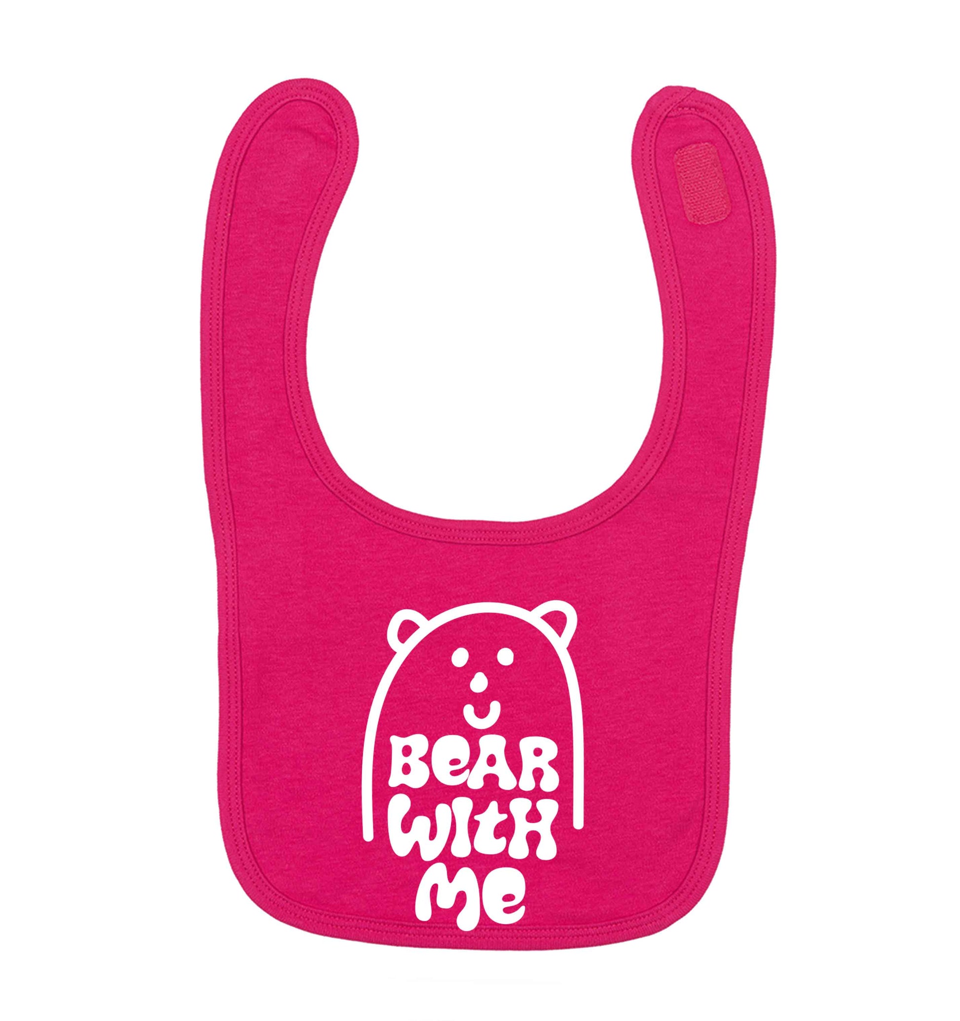 Bear With Me Kit dark pink baby bib