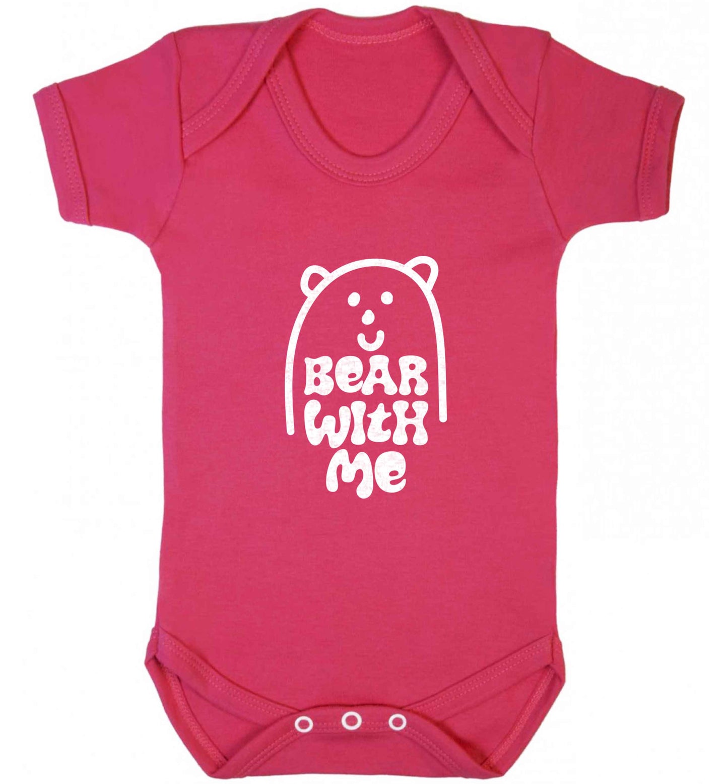 Bear With Me Kit baby vest dark pink 18-24 months