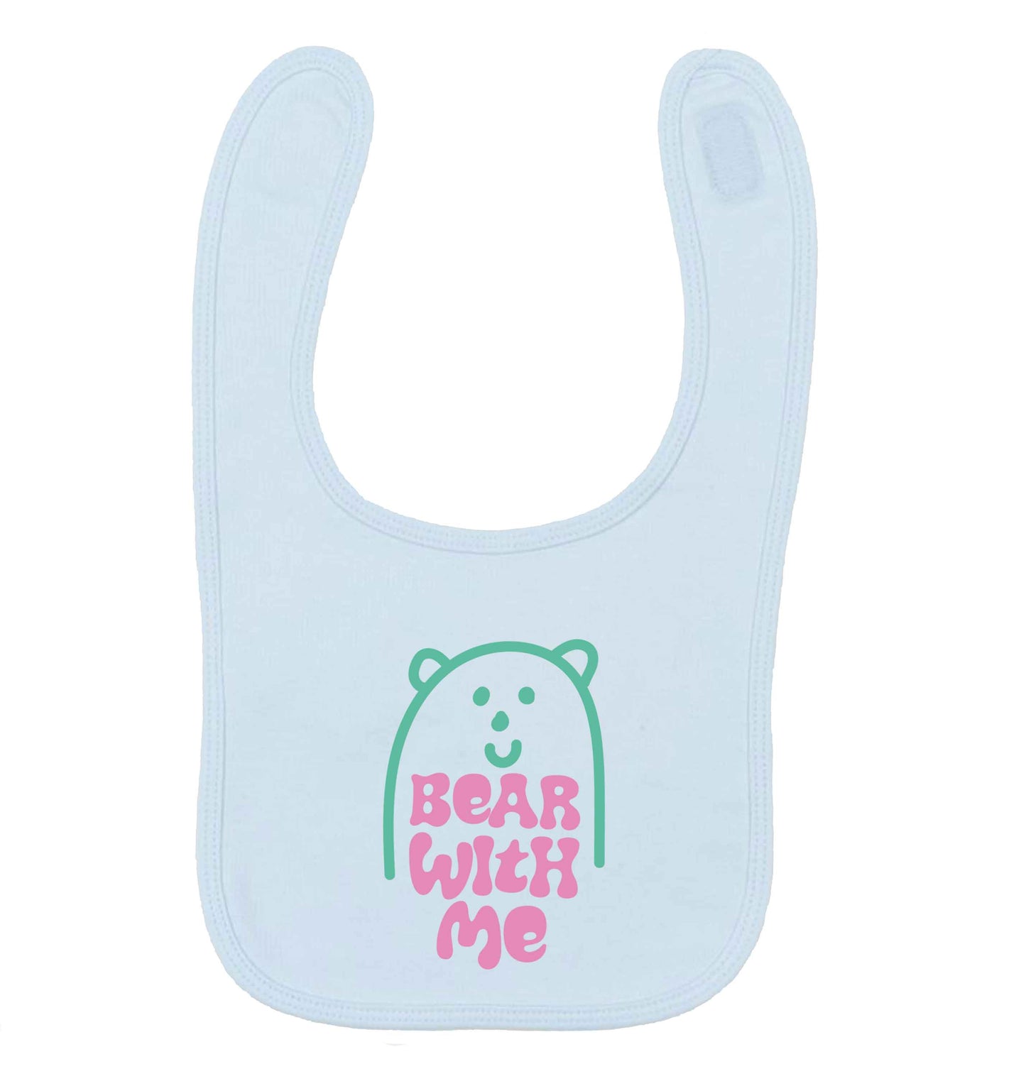 Bear With Me Kit pale blue baby bib
