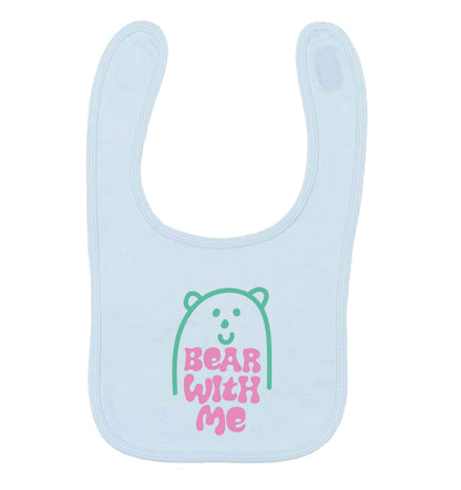 Bear With Me Kit pale blue baby bib