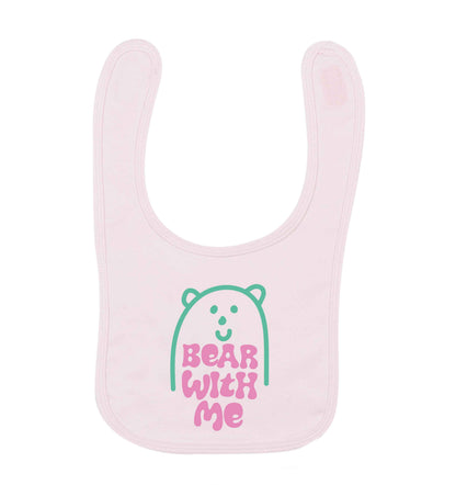 Bear With Me Kit pale pink baby bib