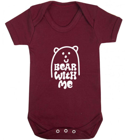 Bear With Me Kit baby vest maroon 18-24 months