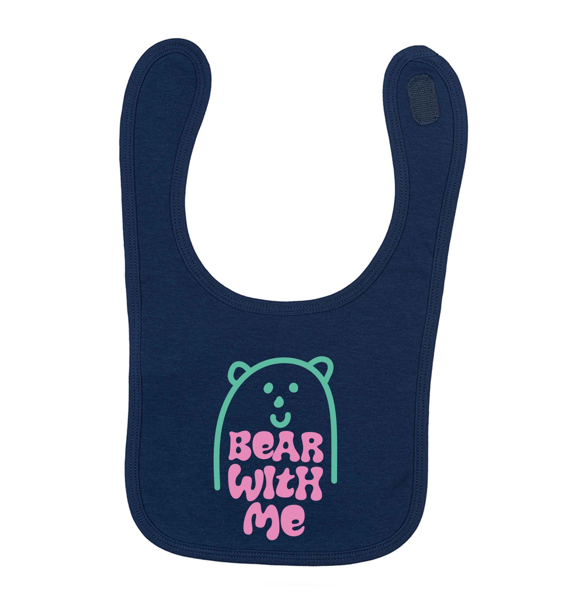 Bear With Me Kit navy baby bib
