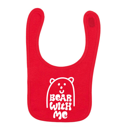 Bear With Me Kit red baby bib