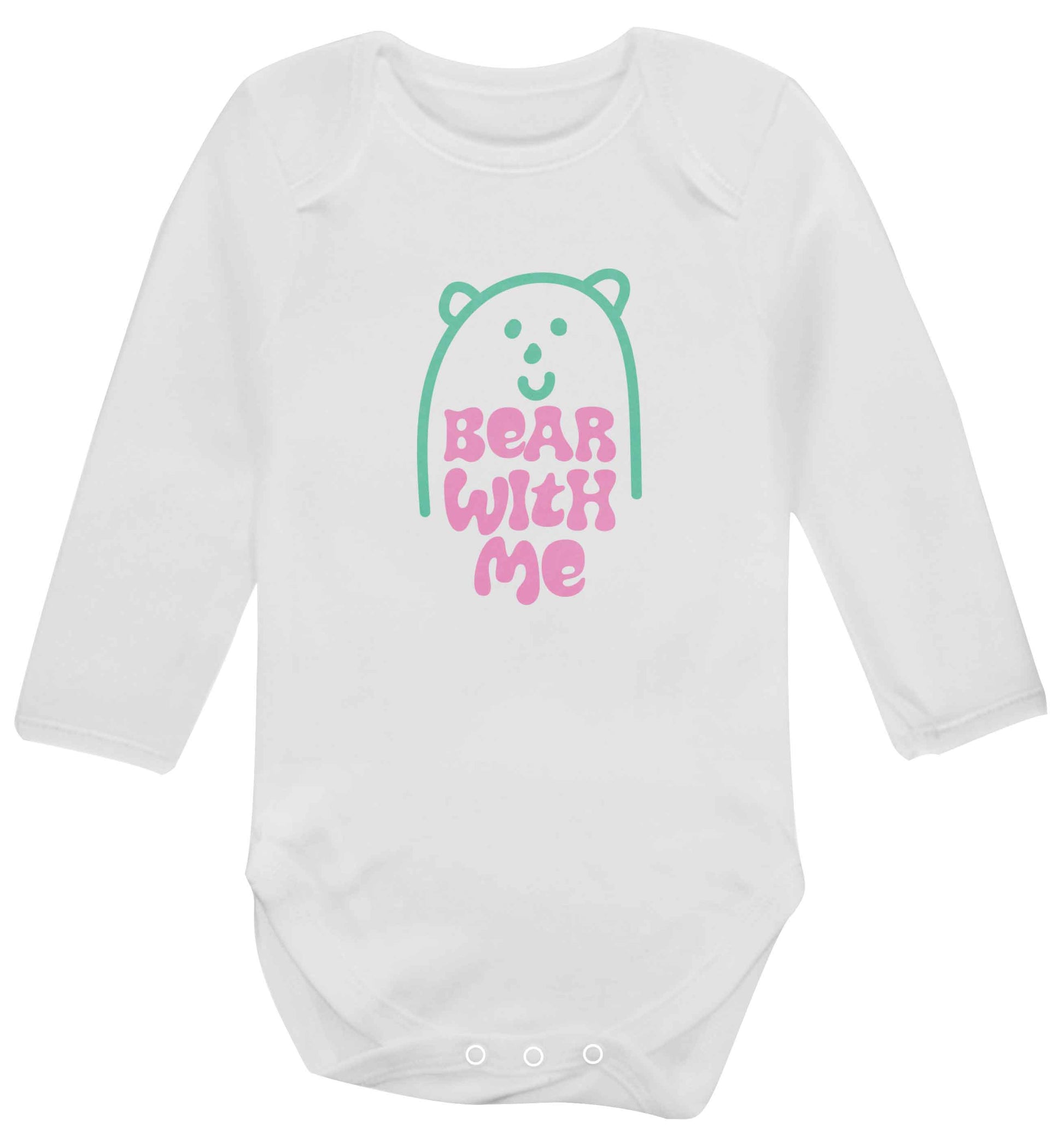 Bear With Me Kit baby vest long sleeved white 6-12 months