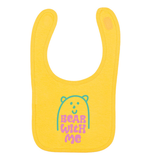 Bear With Me Kit yellow baby bib