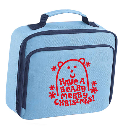 Save The Polar Bears insulated blue lunch bag cooler