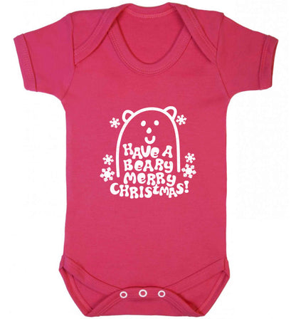 Save The Polar Bears baby vest dark pink 18-24 months