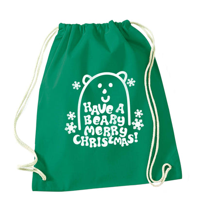 Save The Polar Bears green drawstring bag