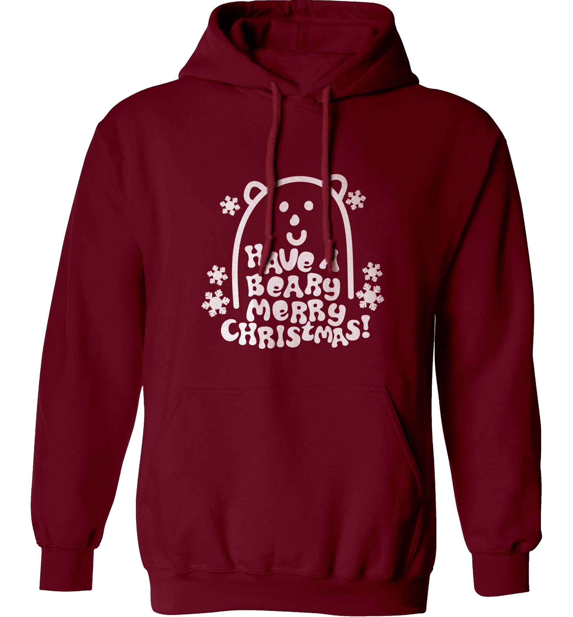 Save The Polar Bears adults unisex maroon hoodie 2XL