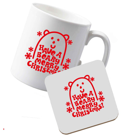 10 oz Ceramic mug and coaster Save The Polar Bears both sides