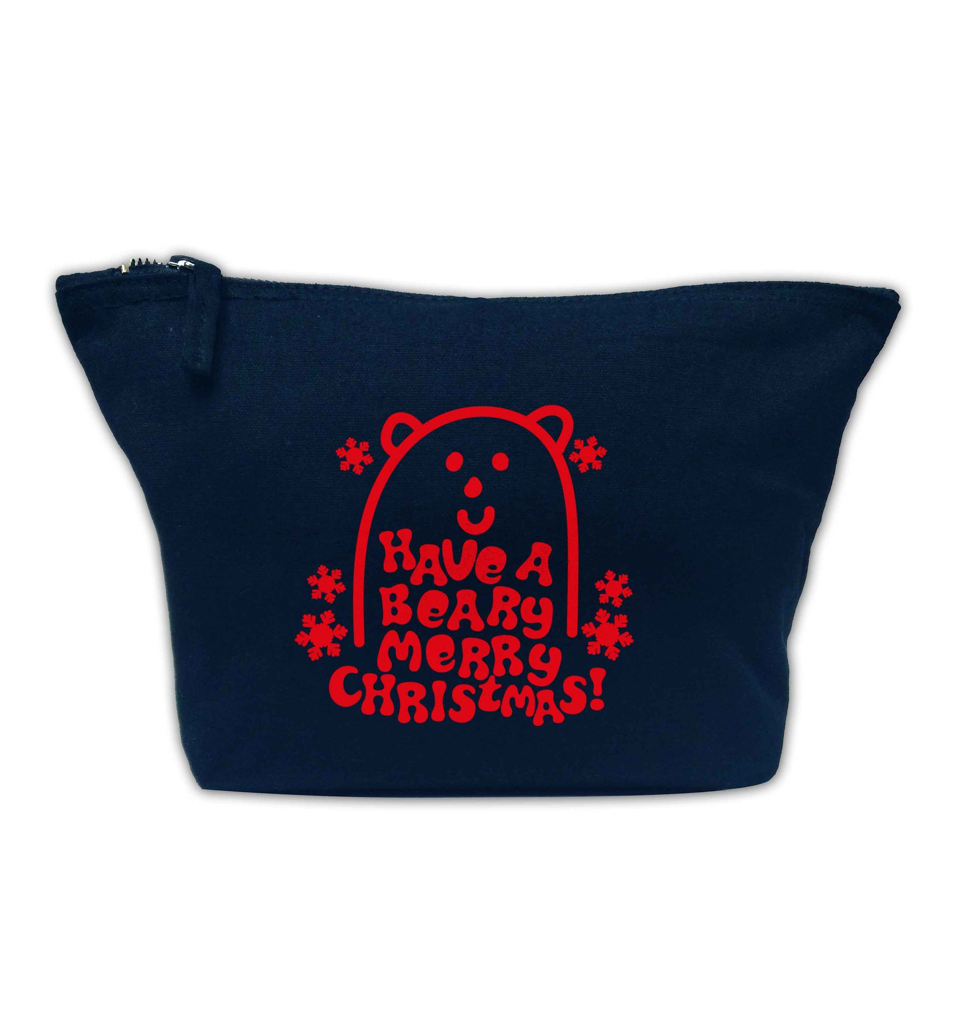 Save The Polar Bears navy makeup bag