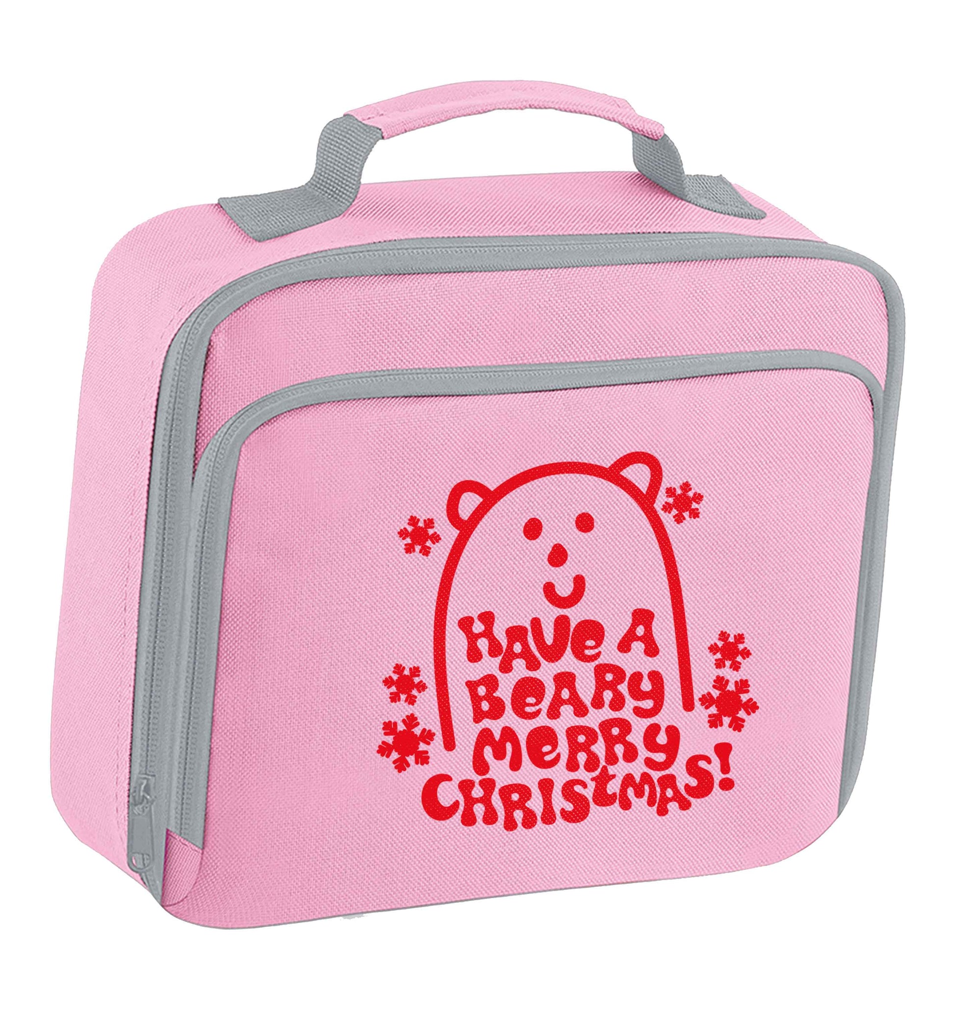 Save The Polar Bears insulated pink lunch bag cooler