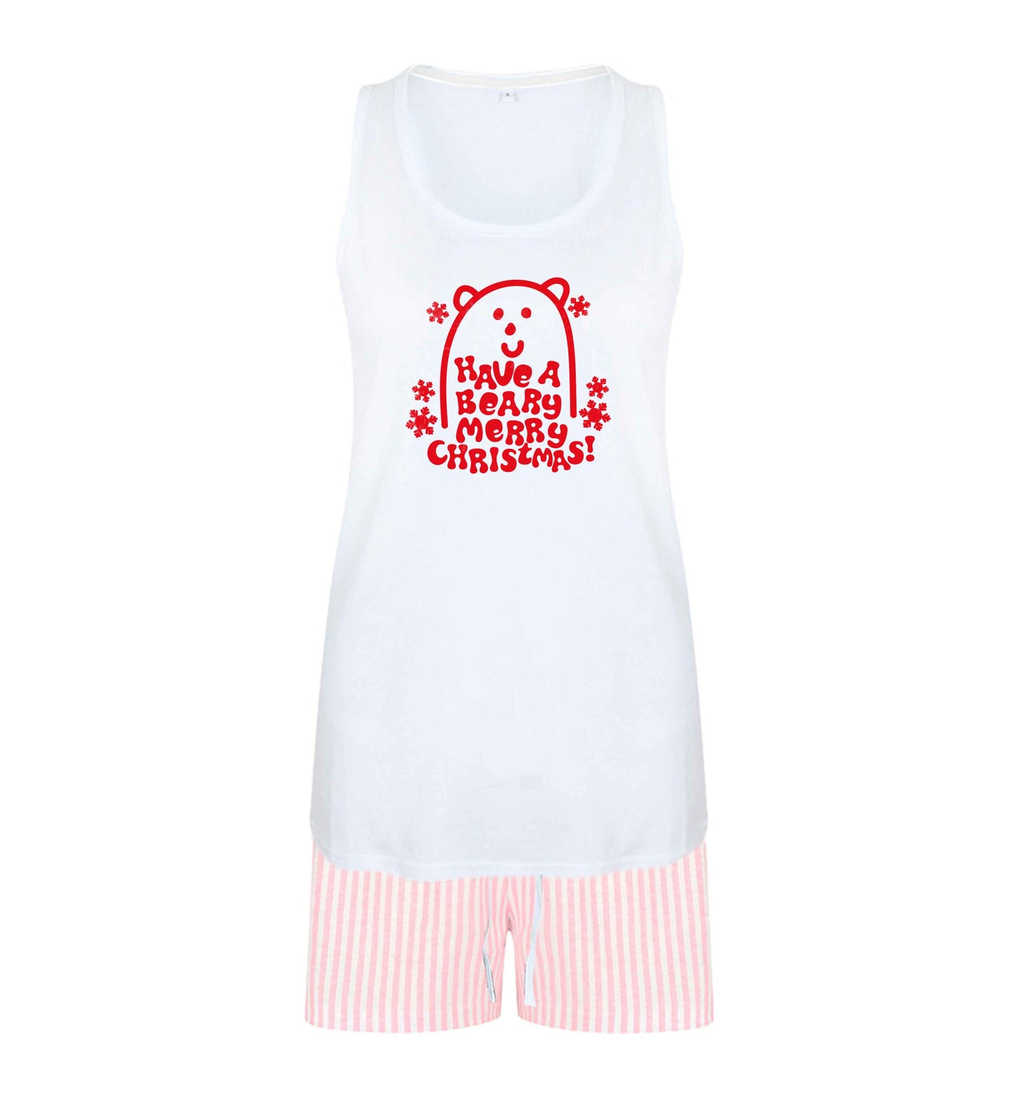 Save The Polar Bears size XL women's pyjama shorts set in pink 