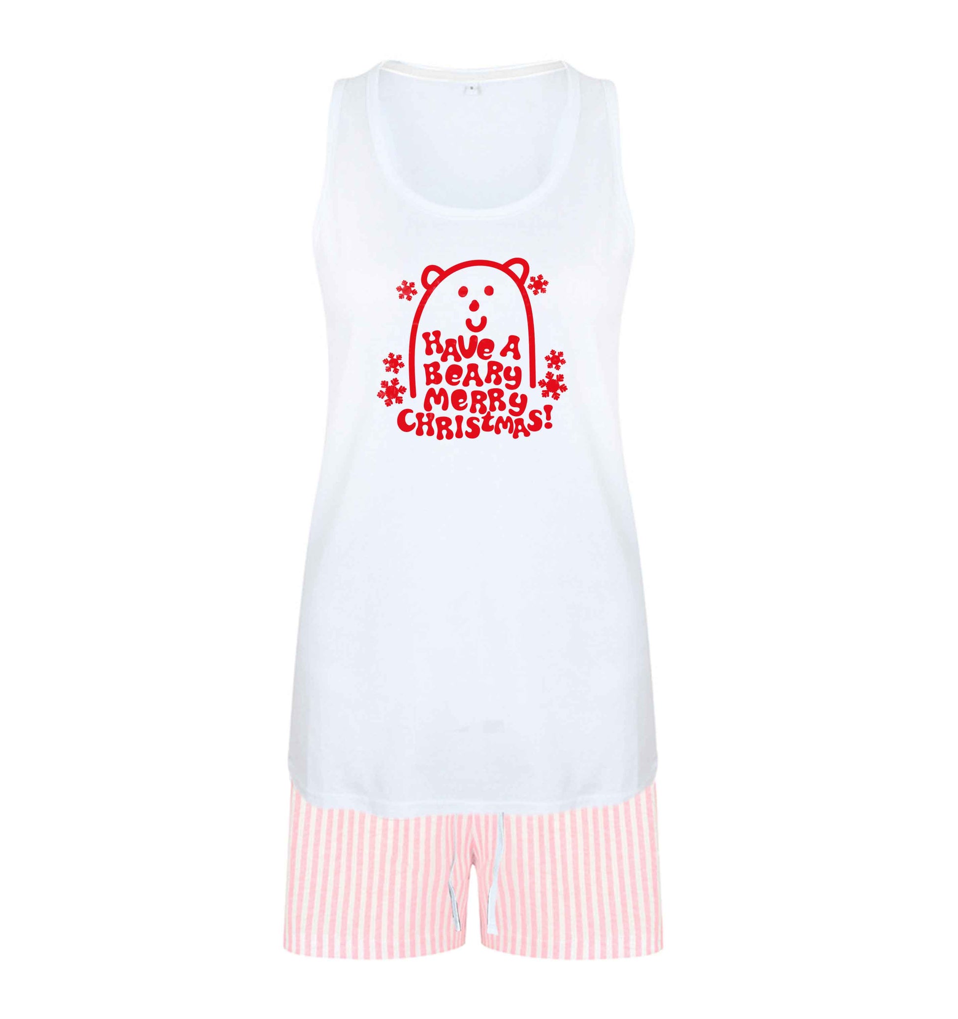 Save The Polar Bears size XL women's pyjama shorts set in pink 