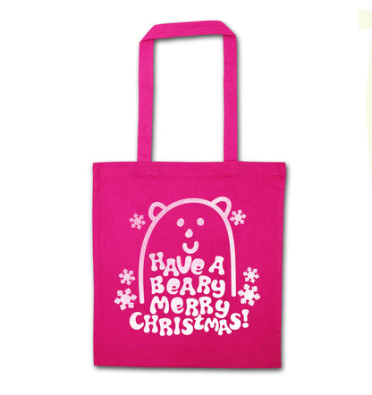 Save The Polar Bears pink tote bag