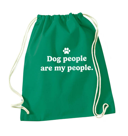 Bear With Me Kit green drawstring bag