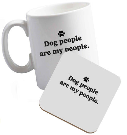 10 oz Bear With Me Kit ceramic mug and coaster set right handed