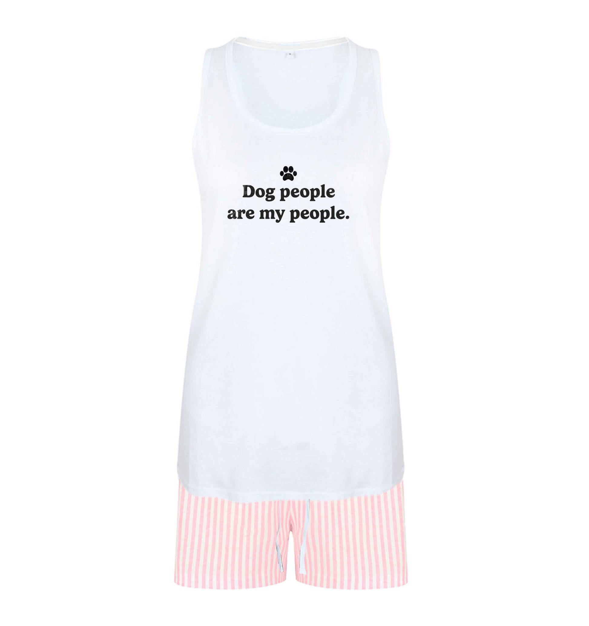 Bear With Me Kit size XL women's pyjama shorts set in pink 