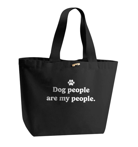 Bear With Me Kit organic cotton premium tote bag with wooden toggle in black