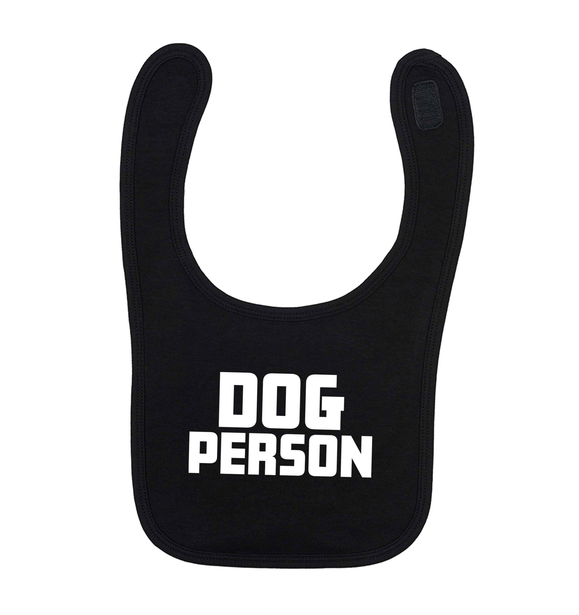 Dog Person Kit black baby bib