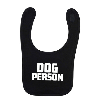 Dog Person Kit black baby bib