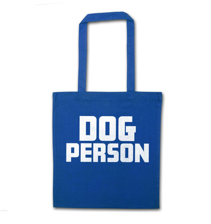 Dog Person Kit blue tote bag