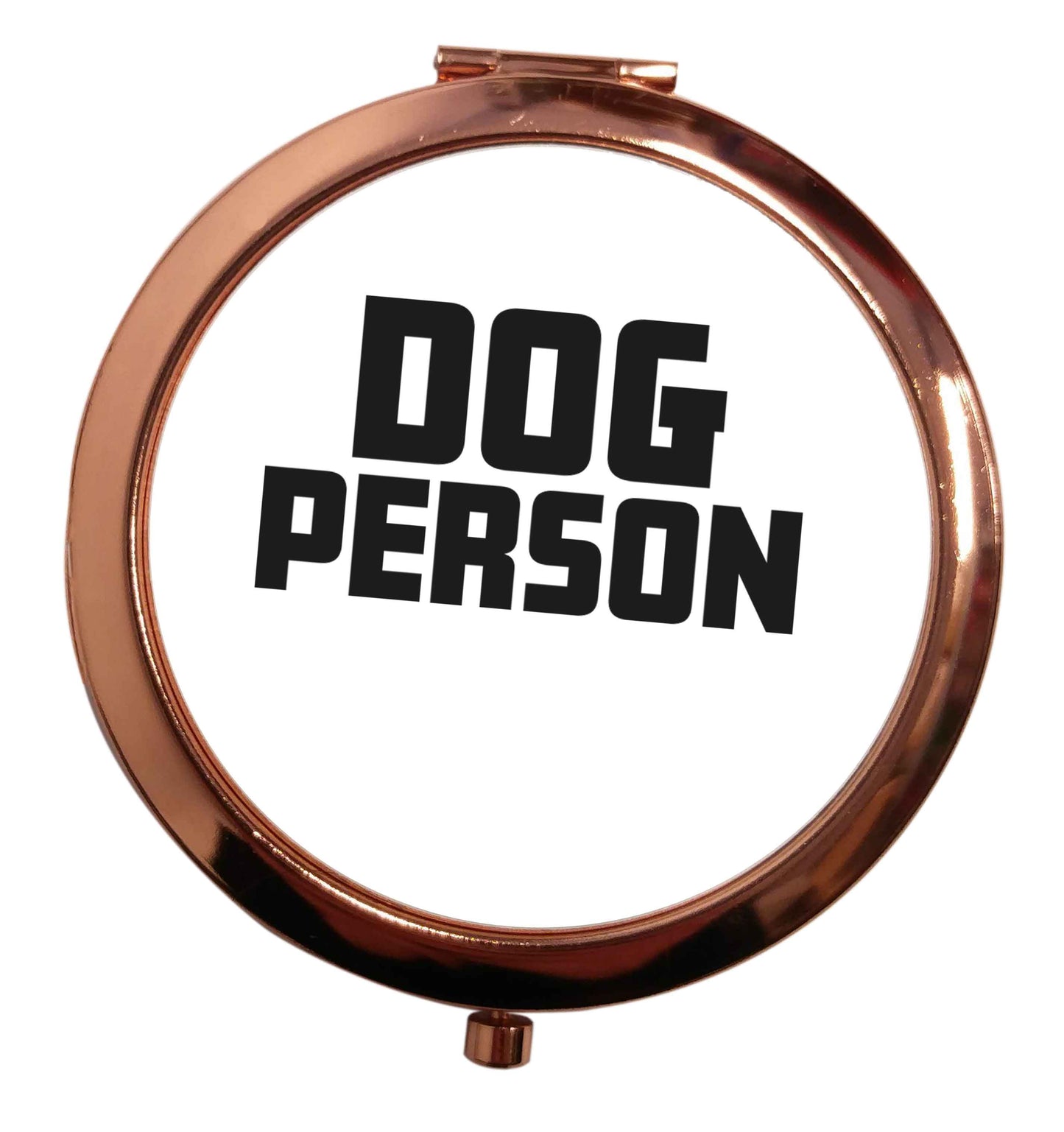 Dog Person Kit rose gold circle pocket mirror