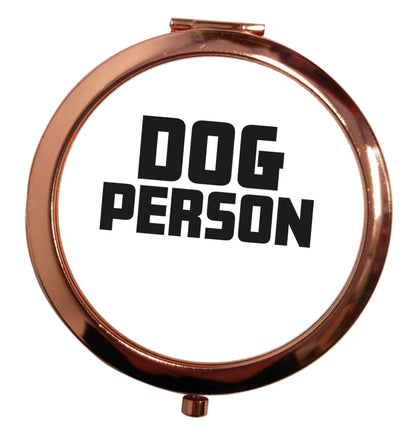 Dog Person Kit rose gold circle pocket mirror