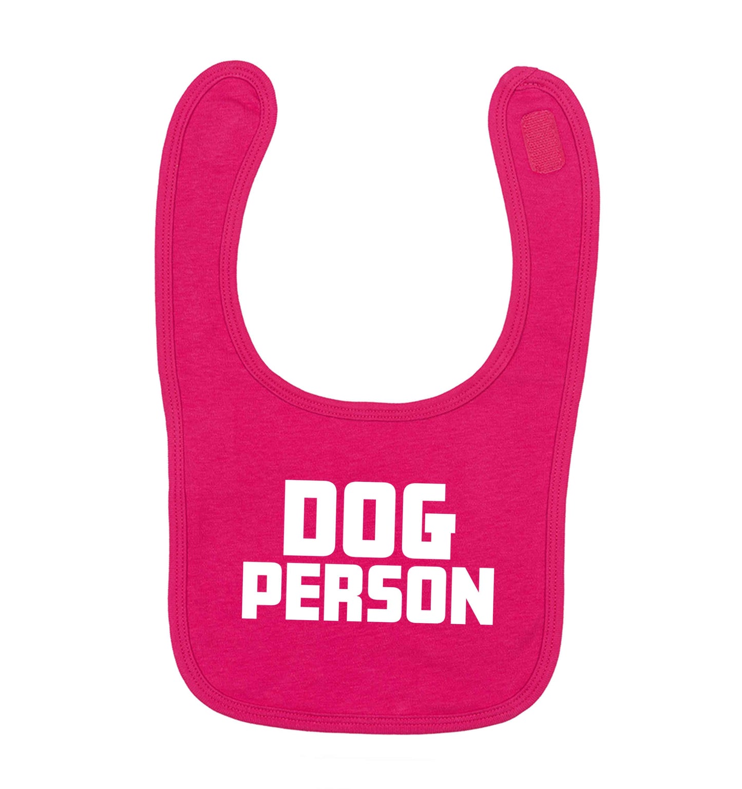 Dog Person Kit dark pink baby bib