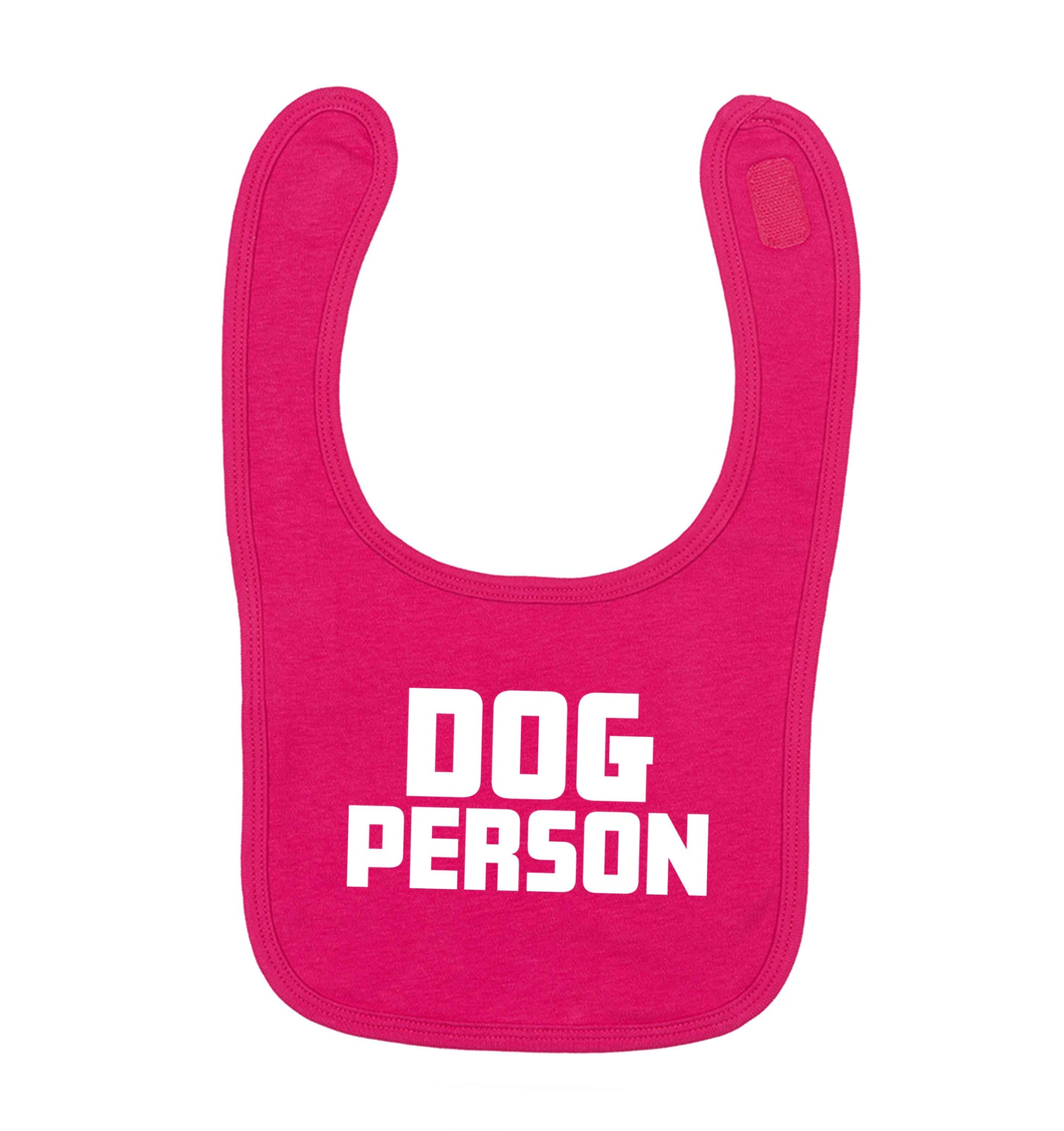 Dog Person Kit dark pink baby bib