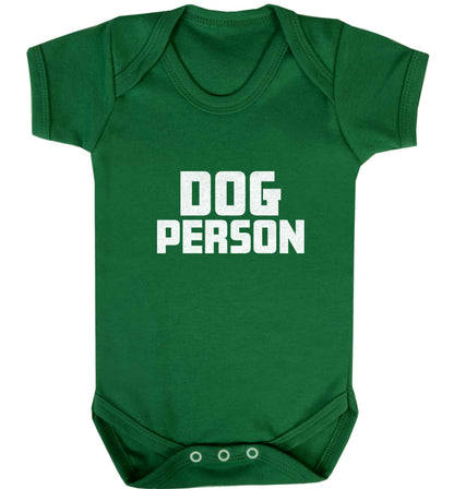 Dog Person Kit baby vest green 18-24 months