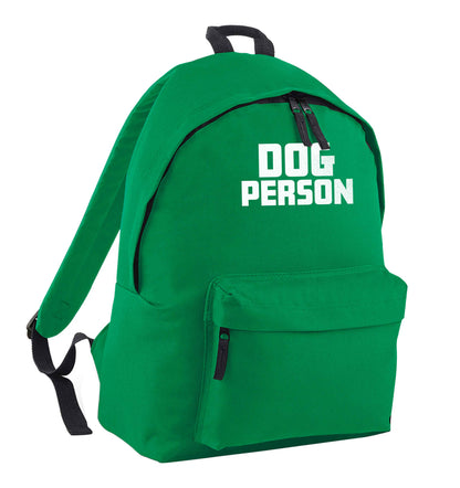Dog Person Kit green adults backpack