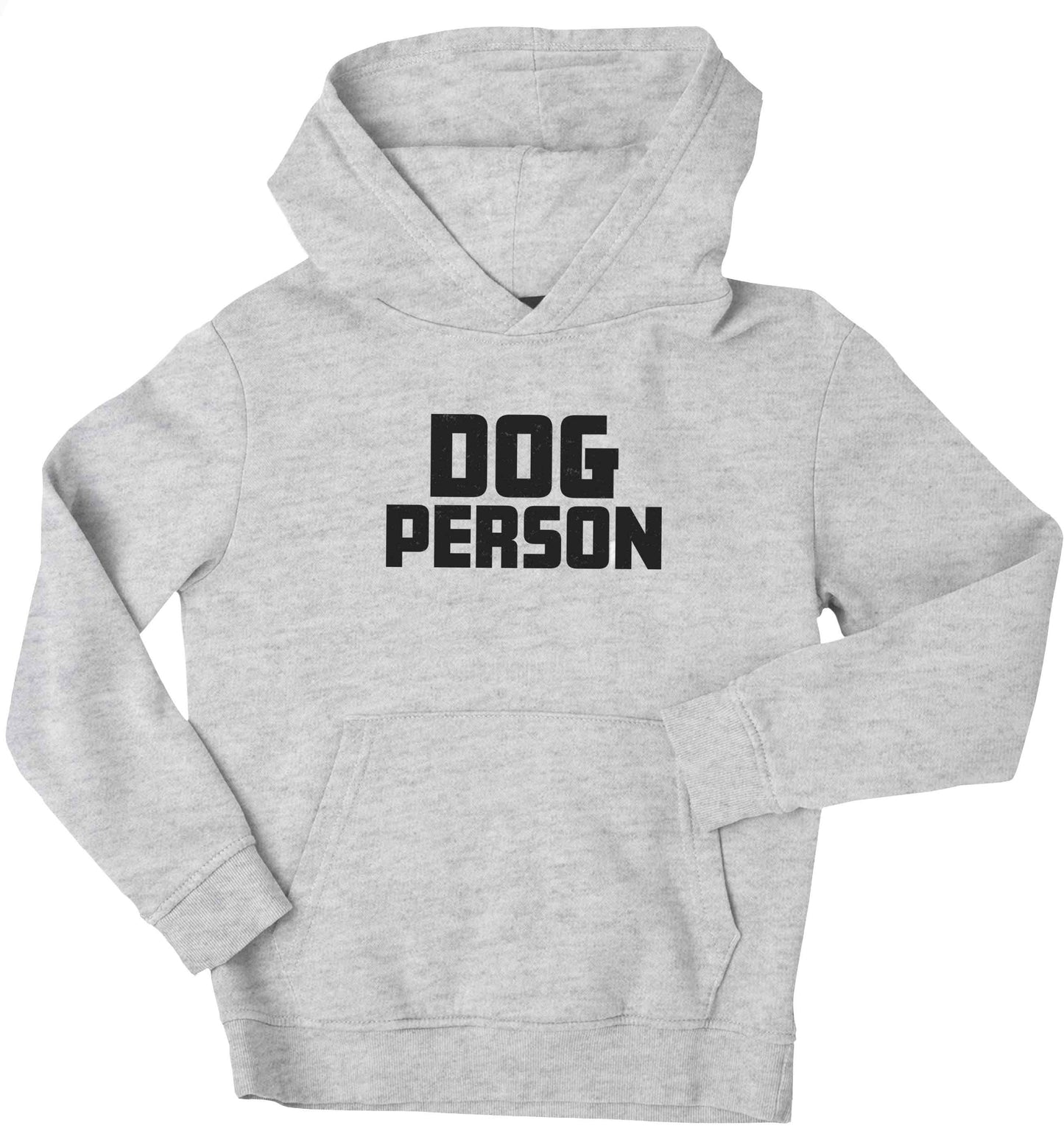Dog Person Kit children's grey hoodie 12-13 Years