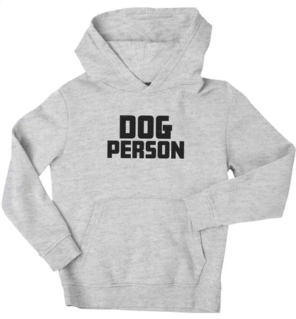 Dog Person Kit children's grey hoodie 12-13 Years