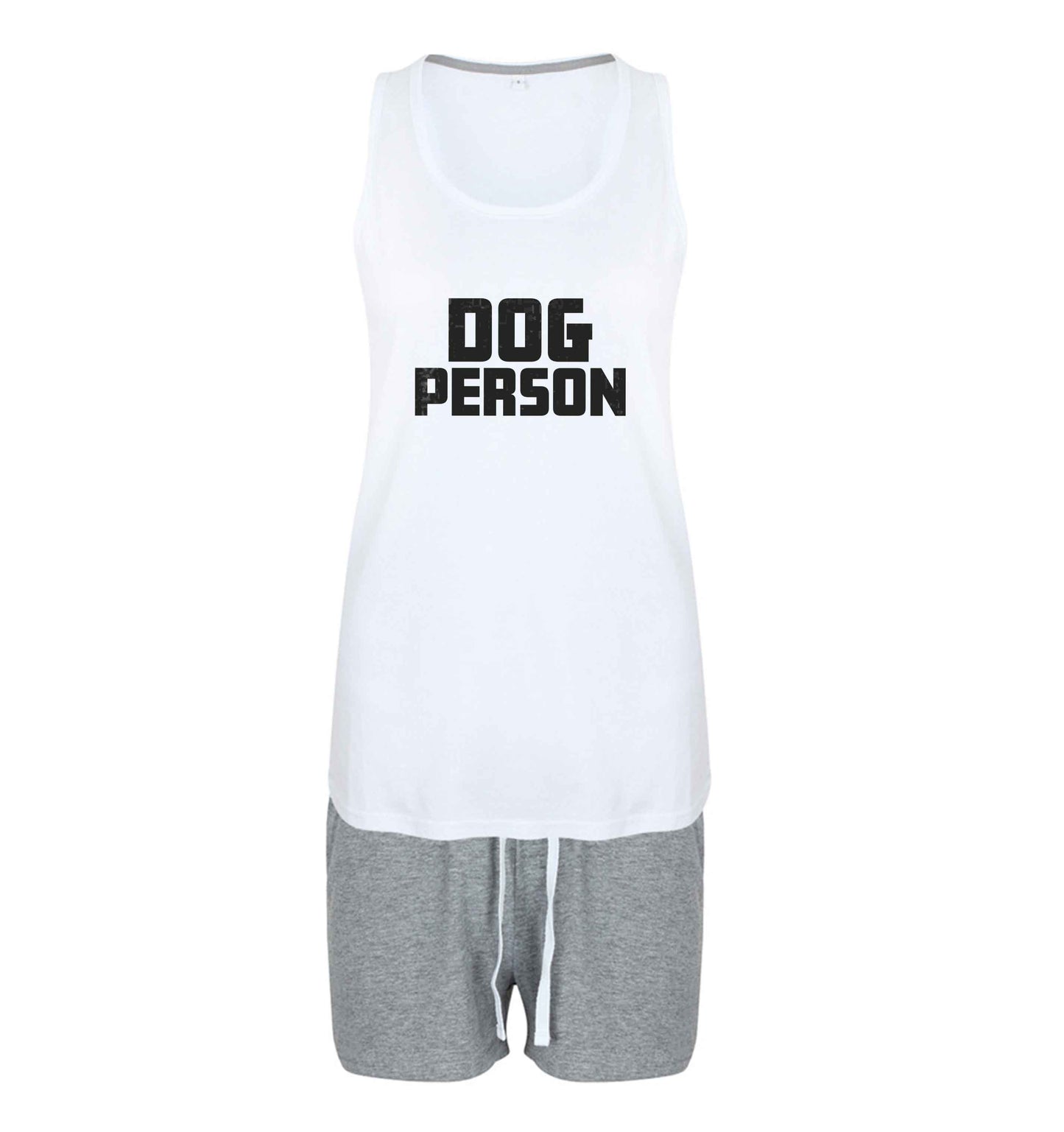 Dog Person Kit size XL women's pyjama shorts set in pink 