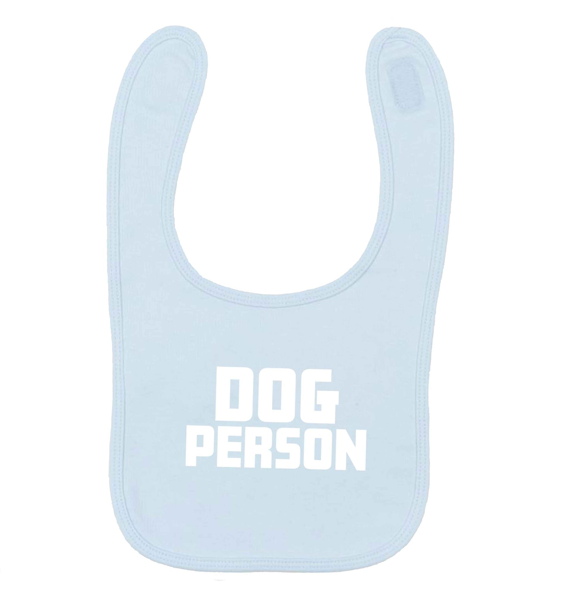 Dog Person Kit pale blue baby bib