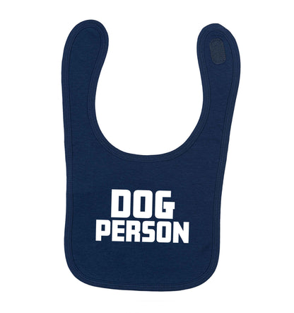 Dog Person Kit navy baby bib