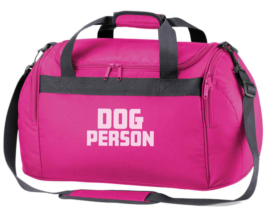 Dog Person Kit pink holdall / duffel bag