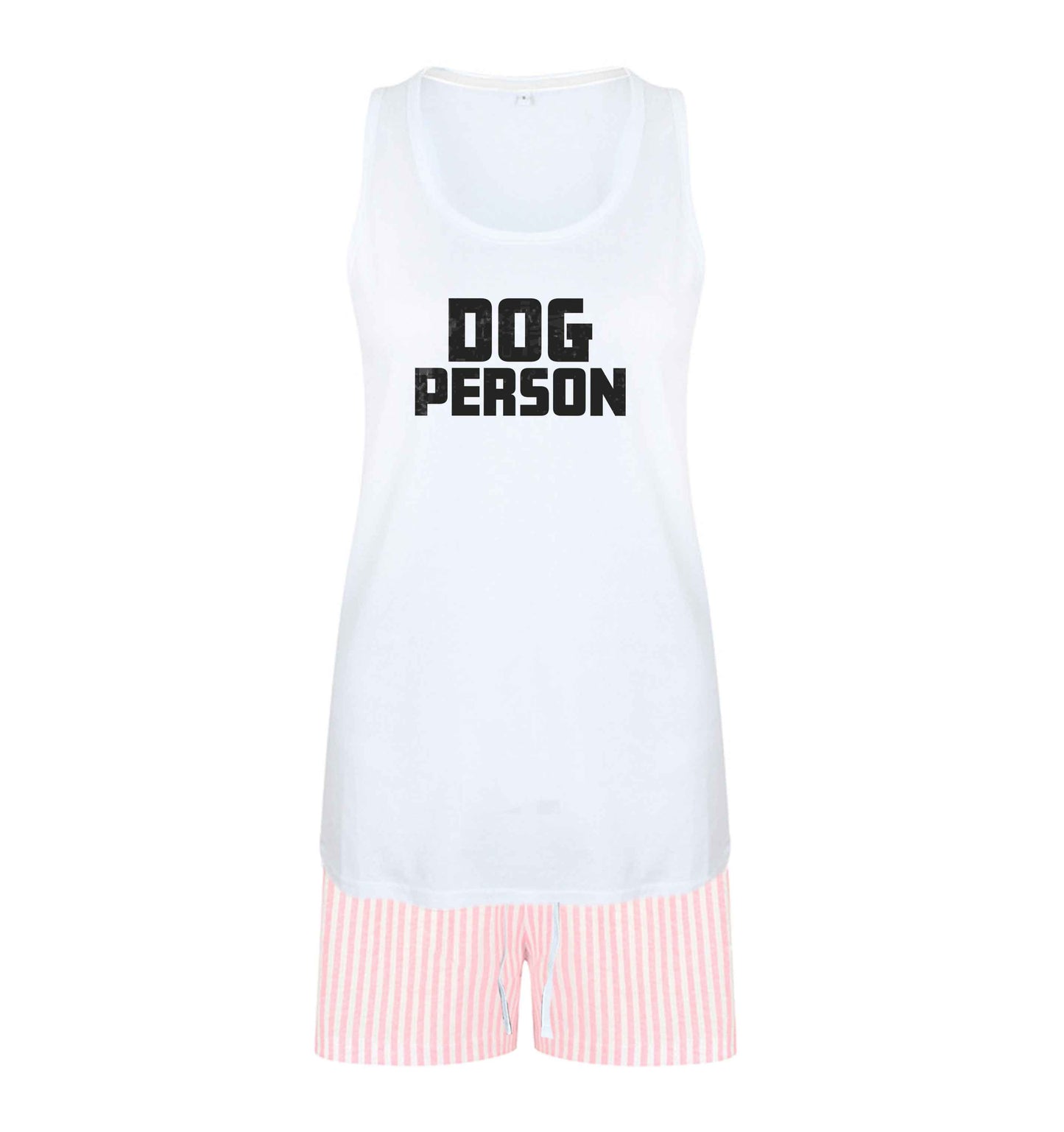Dog Person Kit size XL women's pyjama shorts set in pink 