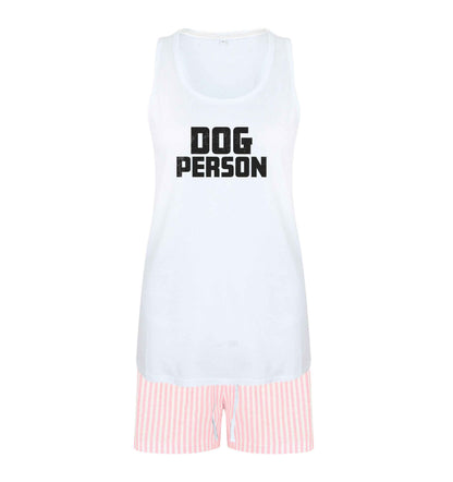 Dog Person Kit size XL women's pyjama shorts set in pink 