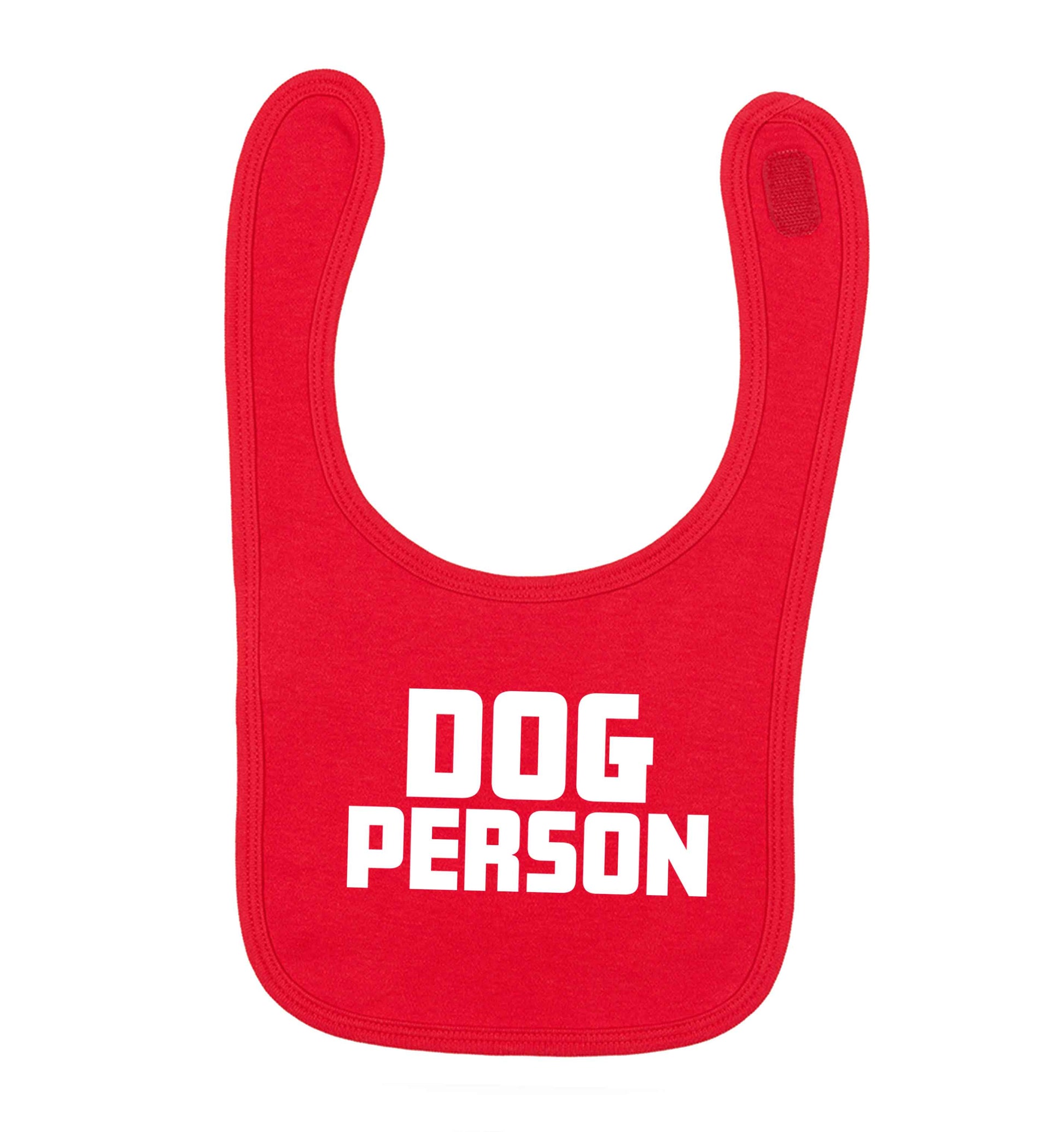 Dog Person Kit red baby bib