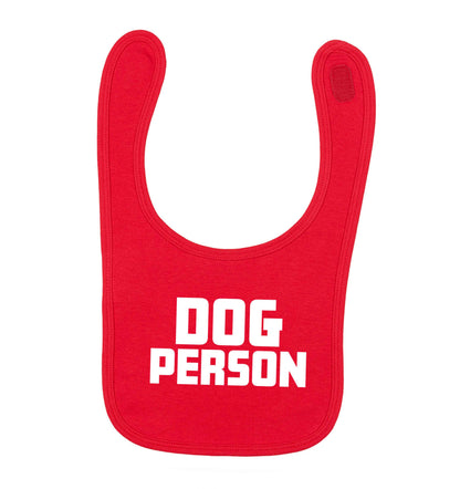 Dog Person Kit red baby bib