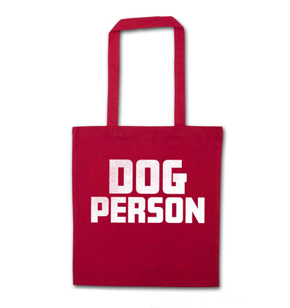 Dog Person Kit red tote bag