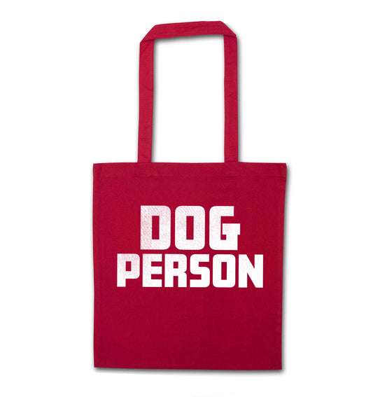 Dog Person Kit red tote bag