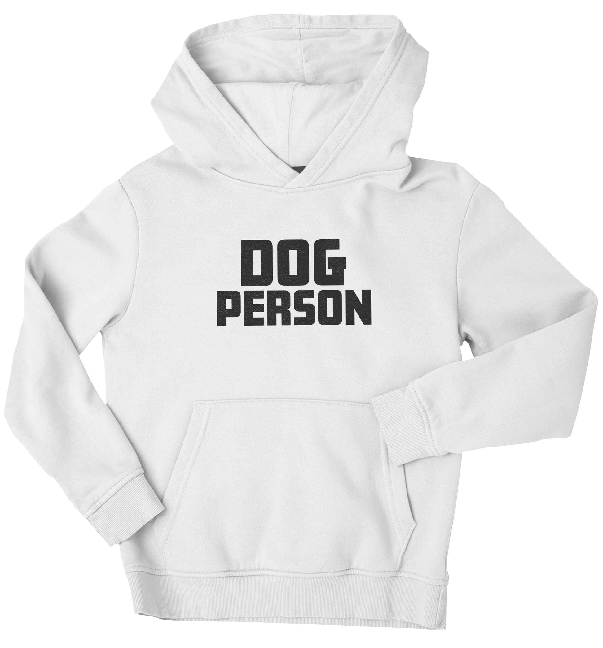 Dog Person Kit children's white hoodie 12-13 Years