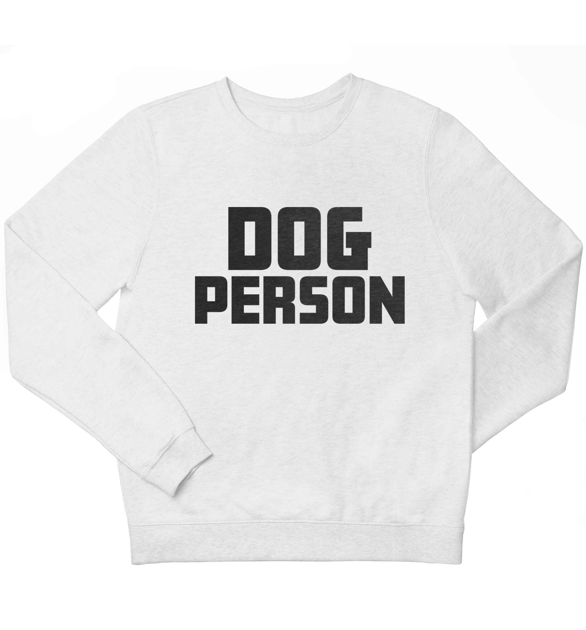Dog Person Kit children's white sweater 12-13 Years