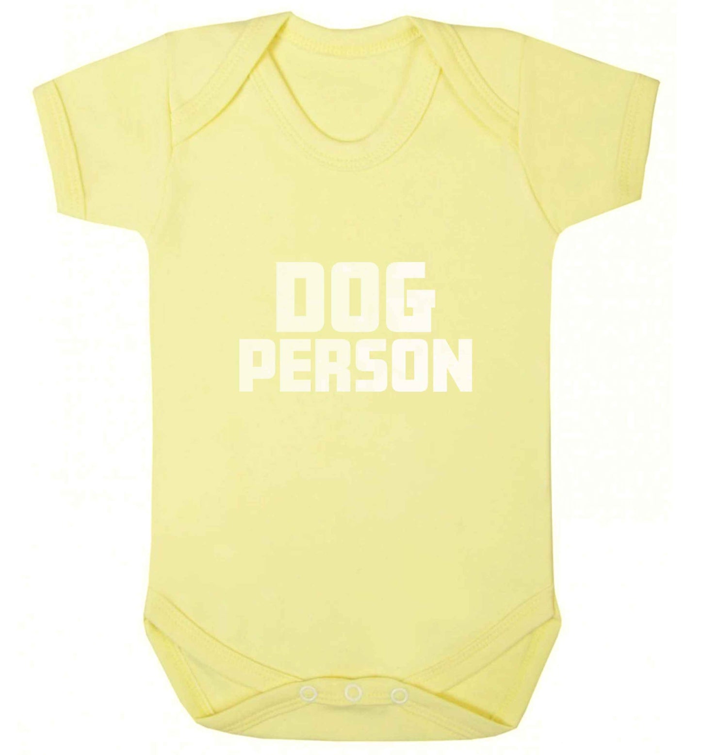 Dog Person Kit baby vest pale yellow 18-24 months